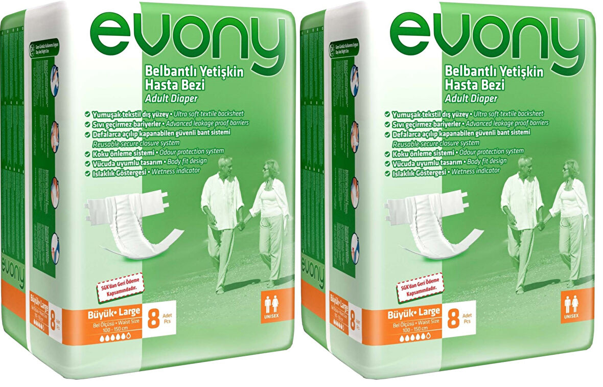 Evony Hasta Bezi Bel Bantlı Ekonomik Pk Büyük - L 16 Adet
