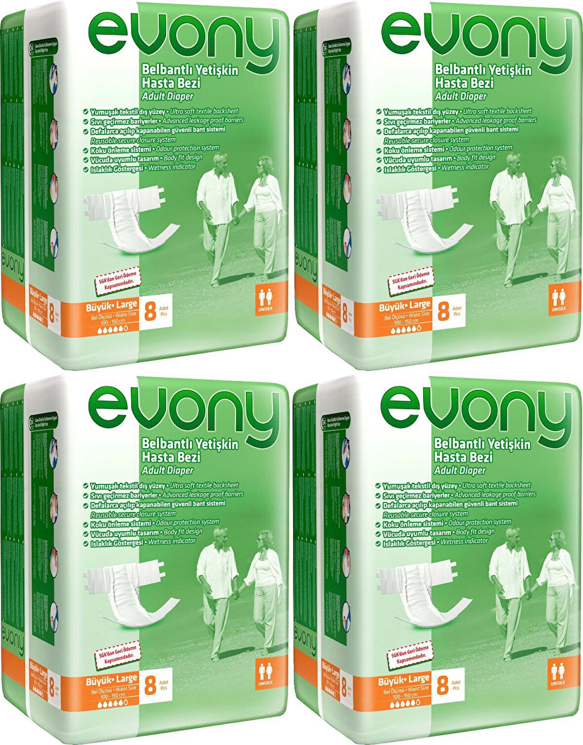 Evony Hasta Bezi Bel Bantlı Ekonomik Pk Büyük - L 32 Adet