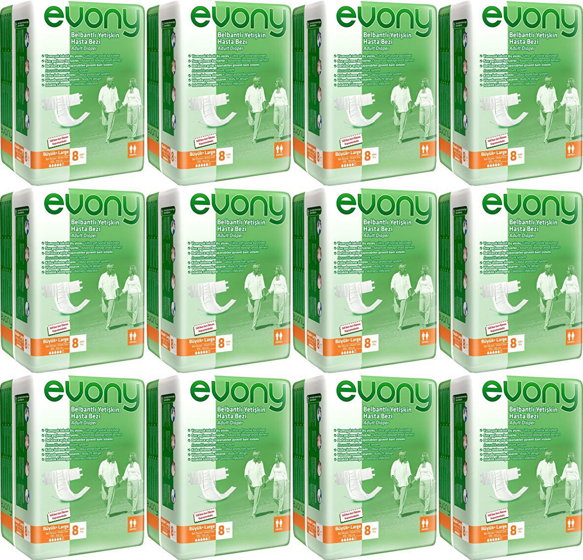 Evony Hasta Bezi Bel Bantlı Ekonomik Pk Büyük - L 96 Adet