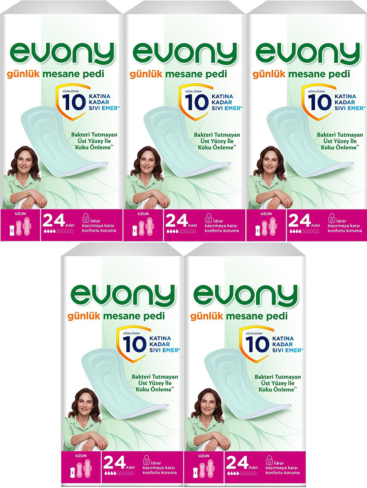 Evony Günlük Mesane Pedi Uzun 120 Adet (5PK*24)