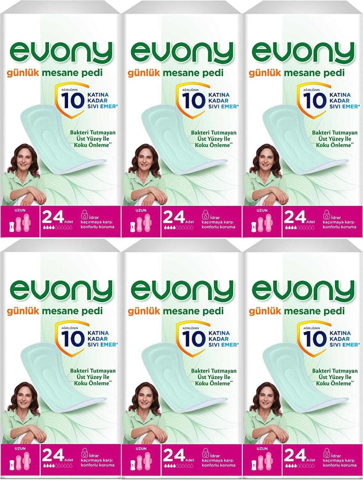 Evony Günlük Mesane Pedi Uzun 144 Adet (6PK*24)