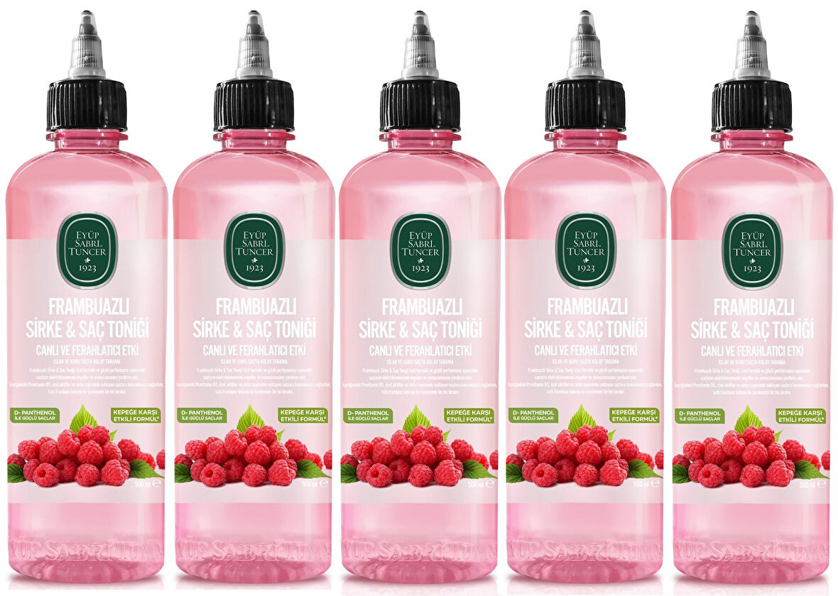 Eyüp Sabri Tuncer Saç Toniği 500ML Frambuazlı Sirkeli (5 Li Set)