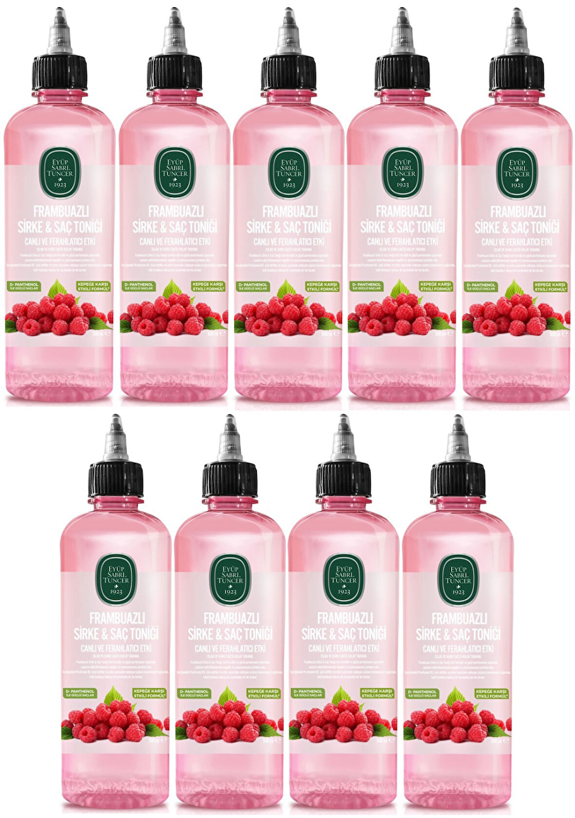 Eyüp Sabri Tuncer Saç Toniği 500ML Frambuazlı Sirkeli (9 Lu Set)