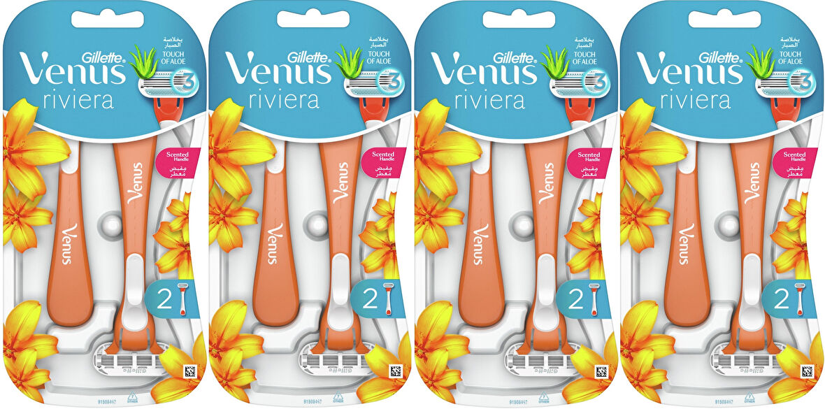Gillette Venus Riviera Kullan At Kadın Tıraş Bıçağı 8 Li Set (4PK*2)