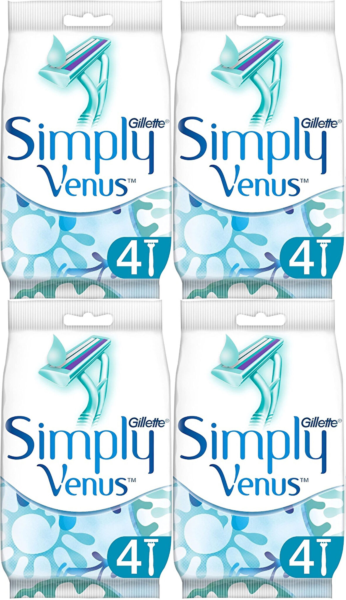 Gillette Simply Venus 2 Kullan At Kadın Tıraş Bıçağı 16 Lı Set (4PK*4)