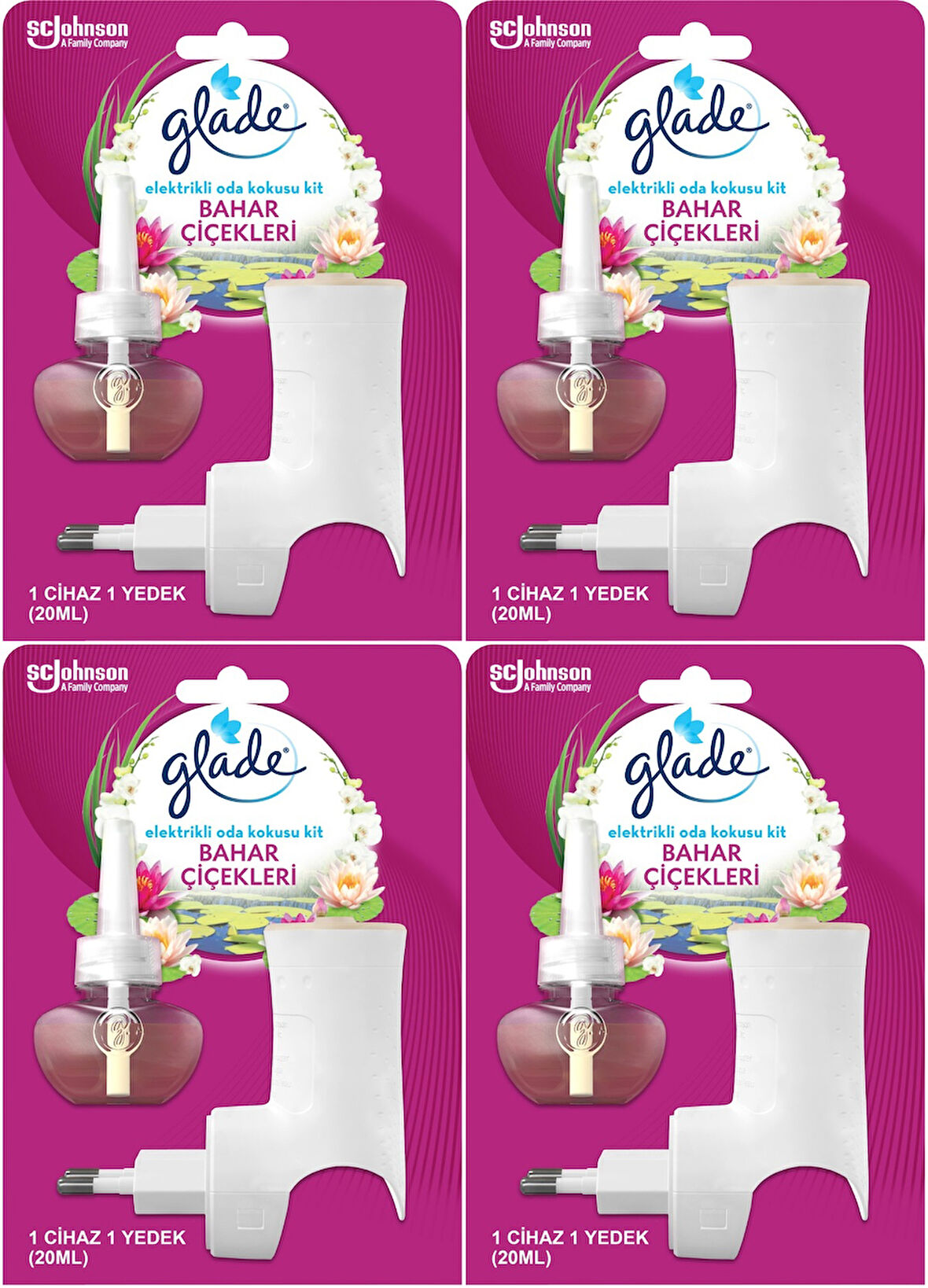 Glade Elektrikli Oda Kokusu Kit Bahar Çiçekleri (4 Lü Set)