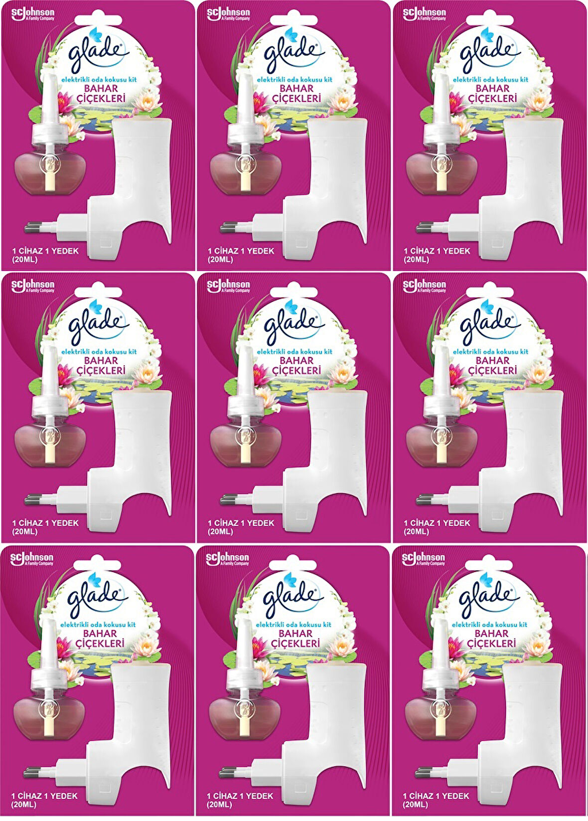 Glade Elektrikli Oda Kokusu Kit Bahar Çiçekleri (9 Lu Set)