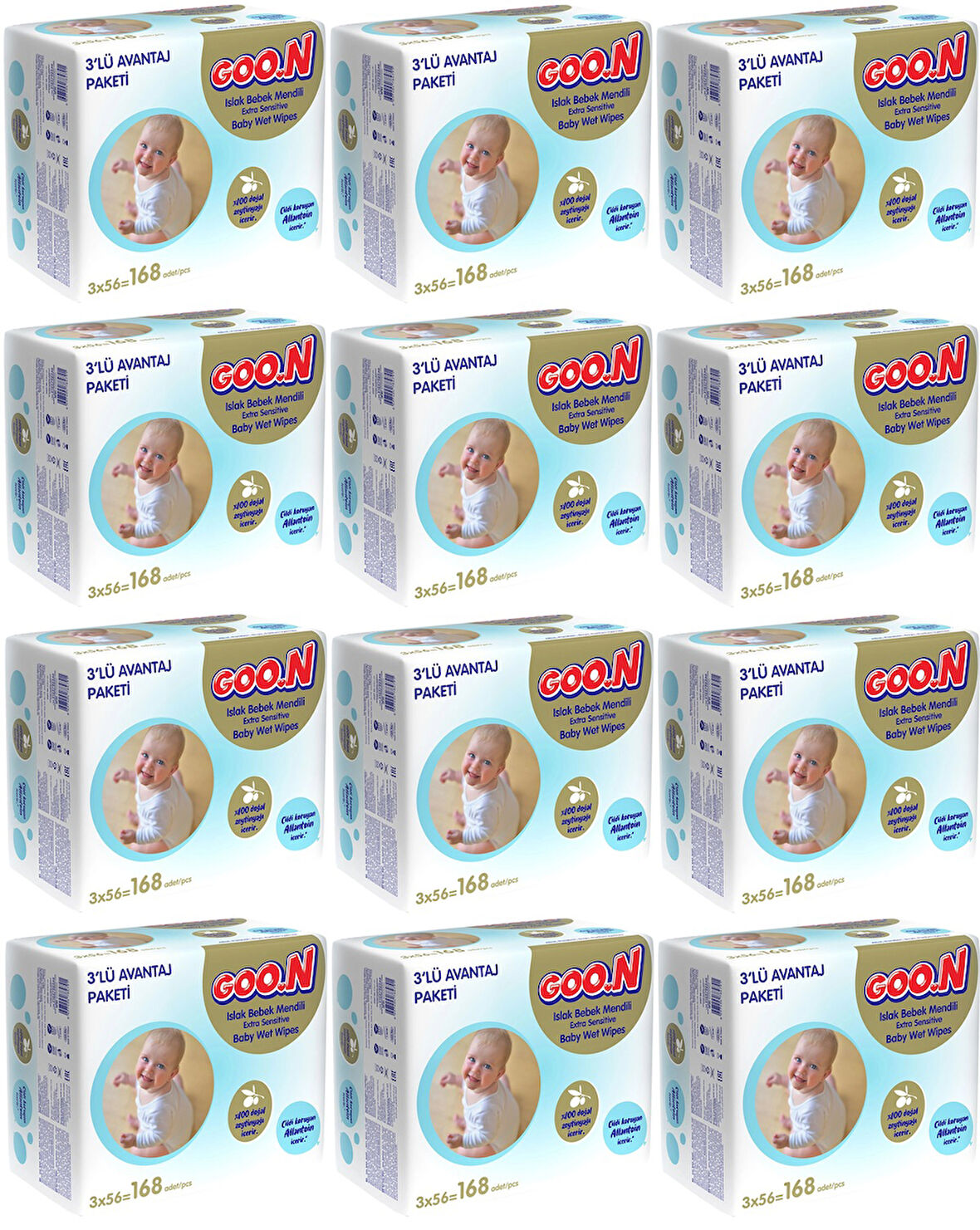 Goon Islak Havlu Mendil 56 Yaprak Sensitive Hassas Cilt 36 Lı Set (12PK*3) 2016 Yaprak