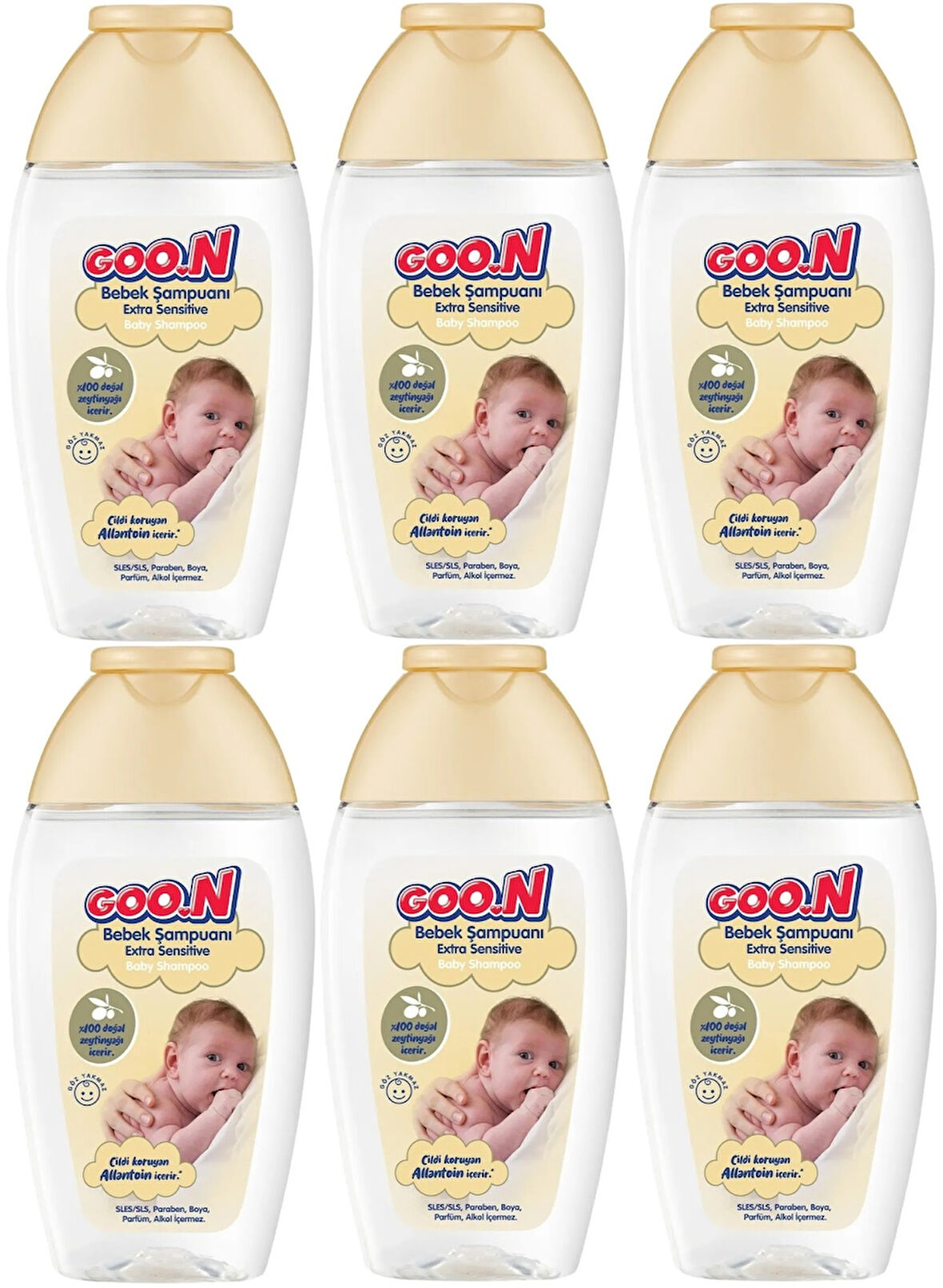 Goon Bebek Saç ve Vücut Şampuanı 200ML Ekstra Sensitive/Hassas (6 Lı Set)