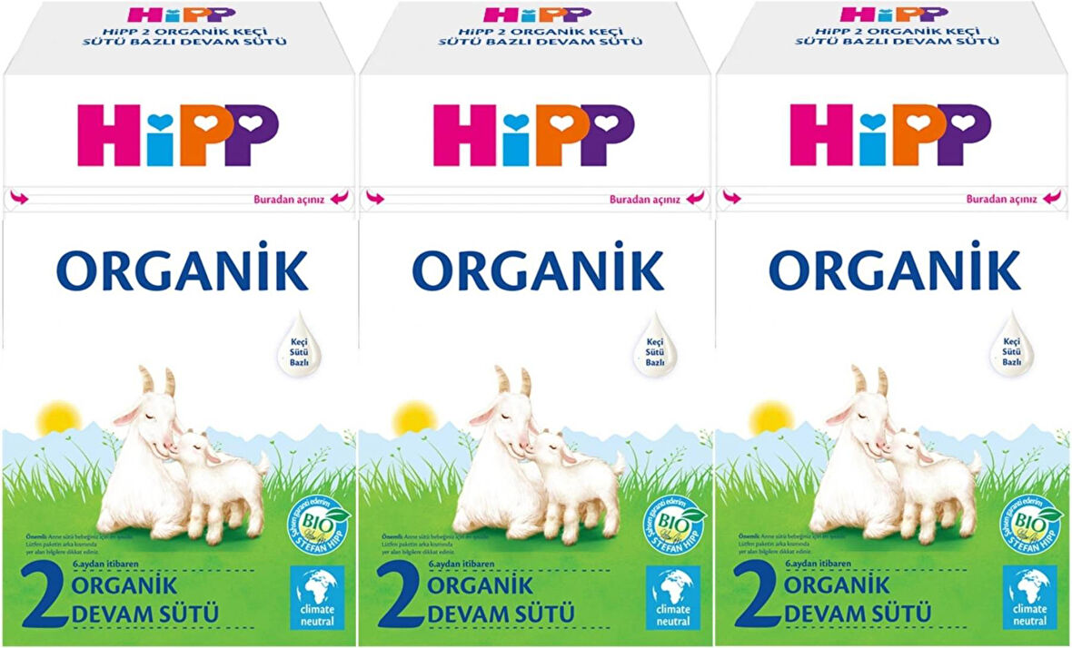 Hipp Organik Keçi Sütü Bazlı Devam Sütü 400GR No:2 (6.Aydan İtibaren) (3 Lü Set)