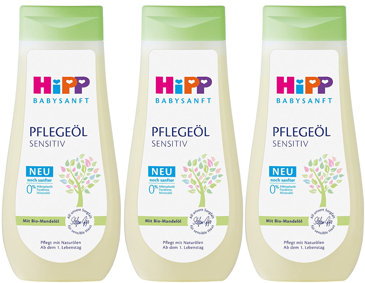 Hipp Babysanft Bebek Bakım Yağı/Pelegeöl Sensıtıv 200ML (3 Lü Set)