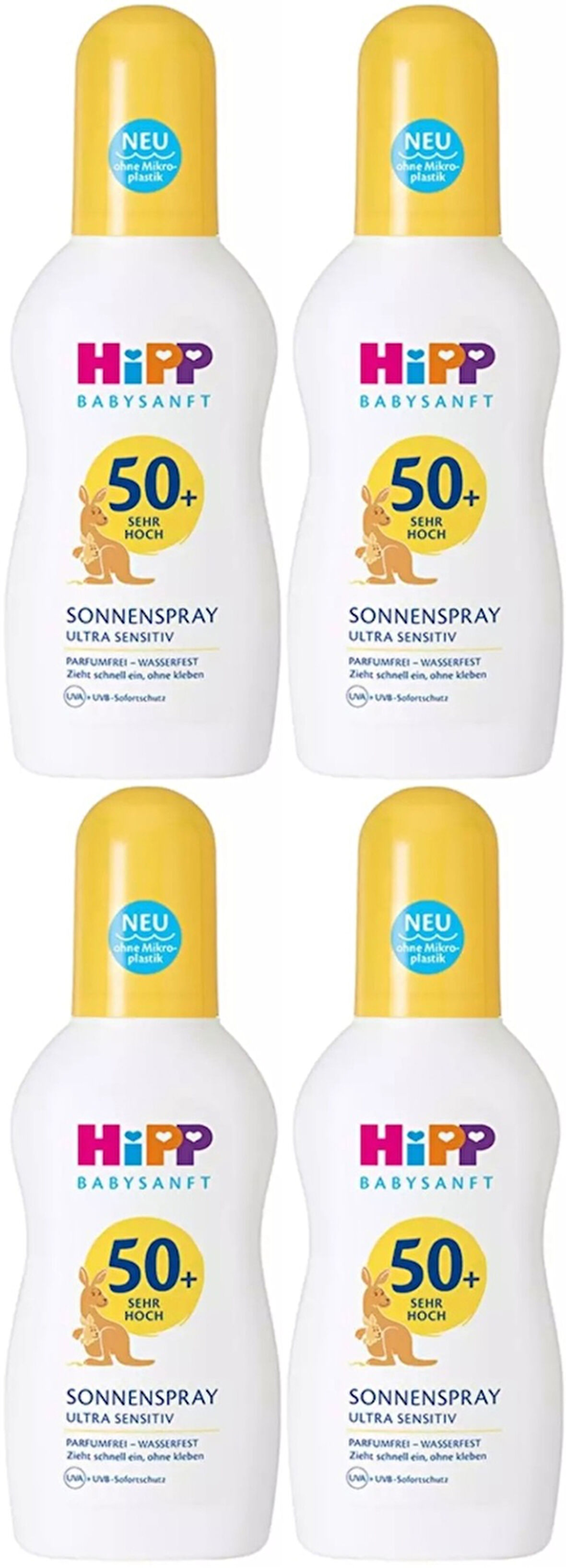 Hipp Babysanft Sprey Güneş Kremi Sonnenspray 50+ Faktör Ultra Sensıtıv 150ML Sprey (4 Lü Set)