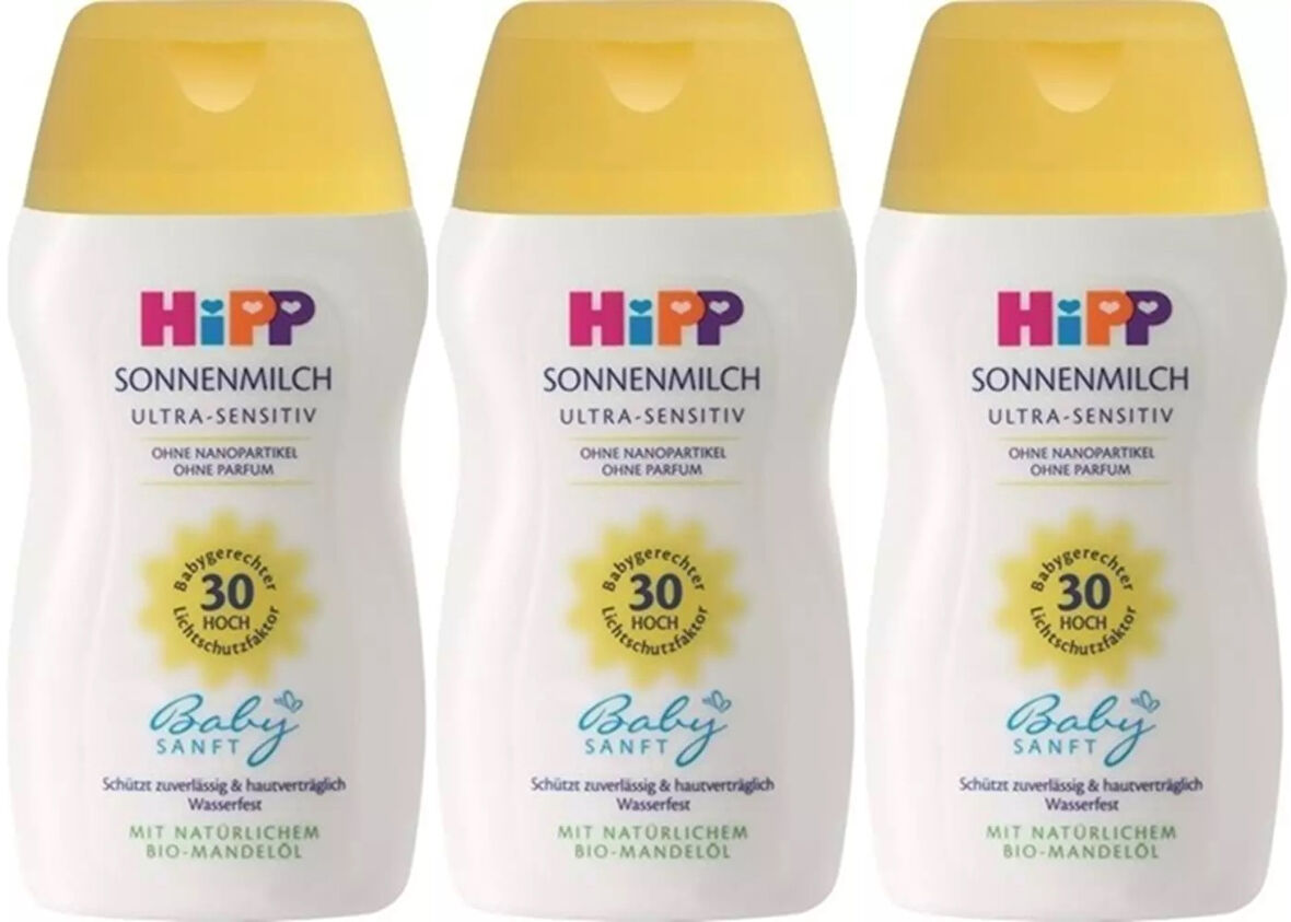 Hipp Babysanft Güneş Kremi -Yüz için Sonnen Gesıchtscreme 30 Faktör Ultra Sensıtıv 50ML (3 Lü Set)