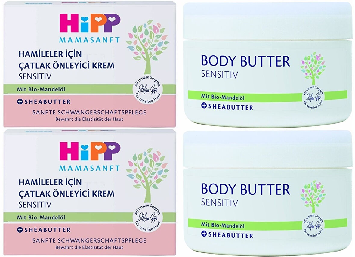 Hipp Mamasanft Hamileler için Çatlak Önleyici Krem Sensıtıv 200ML (2 Li Set)