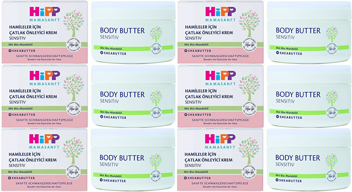 Hipp Mamasanft Hamileler için Çatlak Önleyici Krem Sensıtıv 200ML (6 Lı Set)