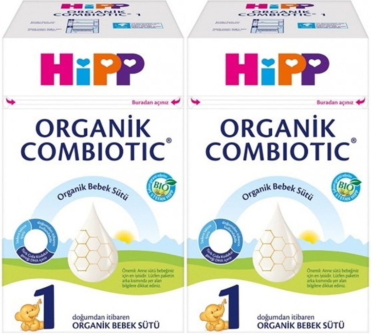 Hipp Organik Combiotic Bebek Sütü 600GR No:1 (0-6 Ay) (2 Li Set)