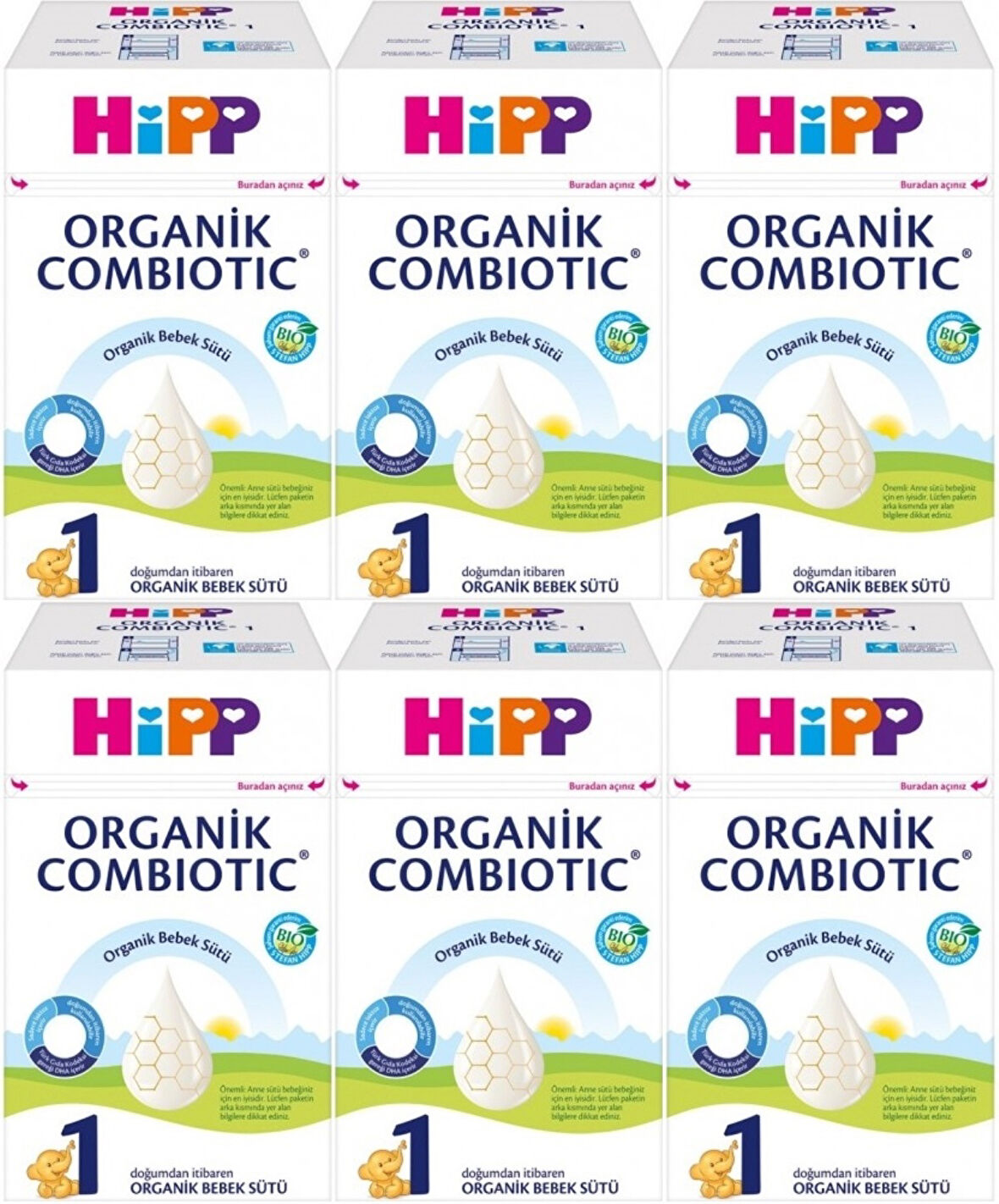 Hipp Organik Combiotic Bebek Sütü 600GR No:1 (0-6 Ay) (6 Lı Set)