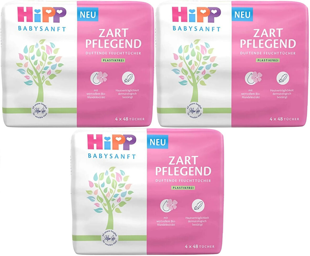 Hipp Baby Sanft Islak Havlu Mendil 48 Yaprak Klasik 9 Lu Set (3PK*3) 432 Yaprak