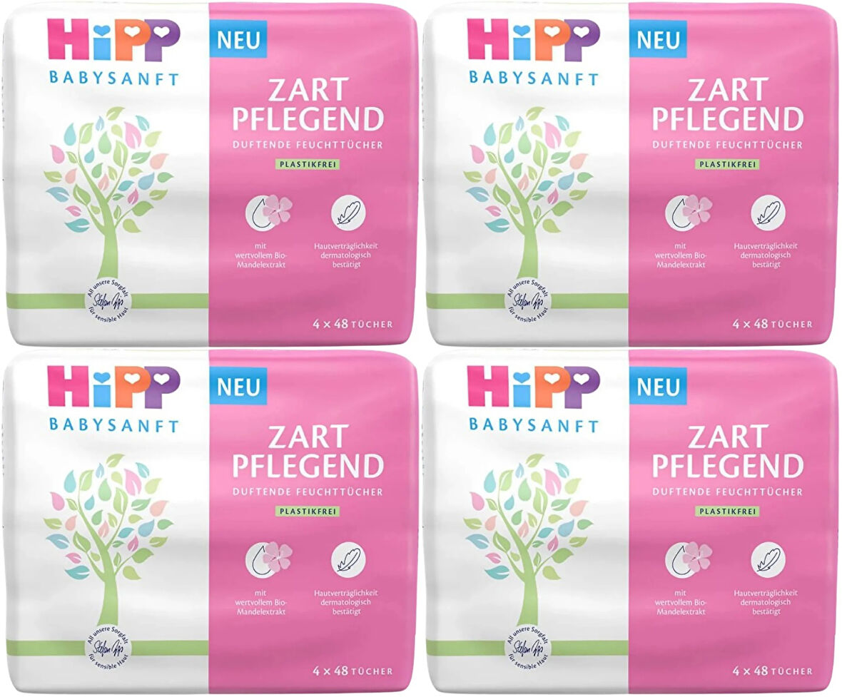 Hipp Baby Sanft Islak Havlu Mendil 48 Yaprak Klasik 12 Li Set (4PK*3) 576 Yaprak
