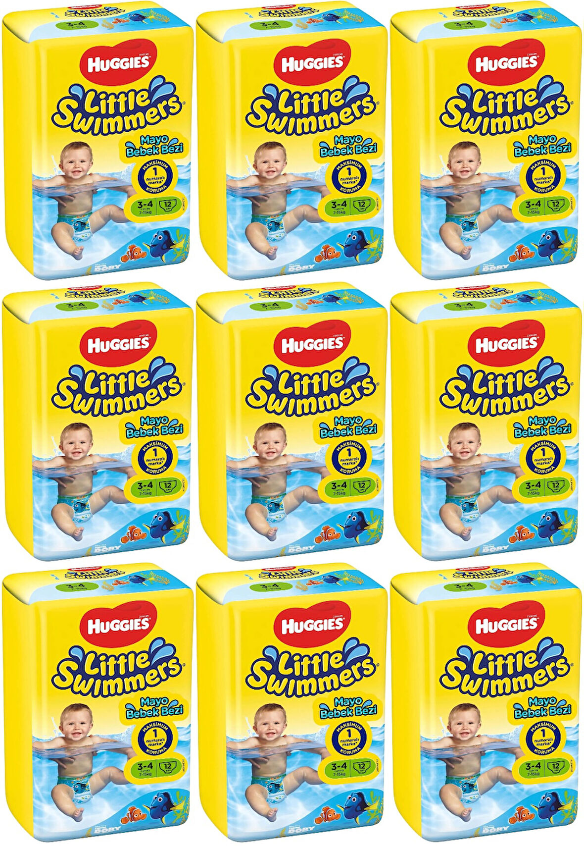Huggıes Little Swımmers Mayo Bebek Bezi Beden:3-4 (7-15KG) 108 Adet (9PK*12)