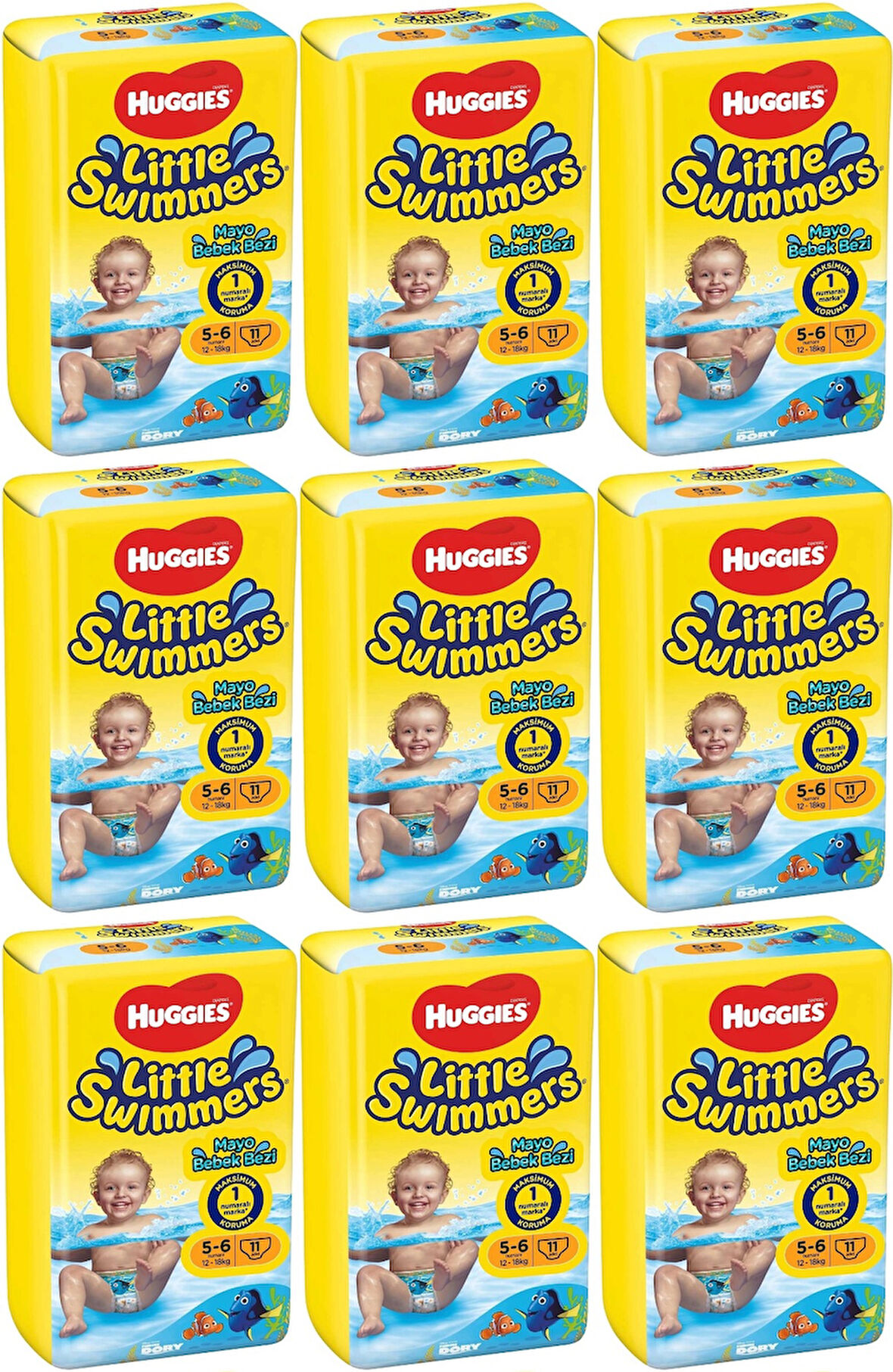 Huggıes Little Swımmers Mayo Bebek Bezi Beden:5-6 (12-18KG) 99 Adet (9PK*11)