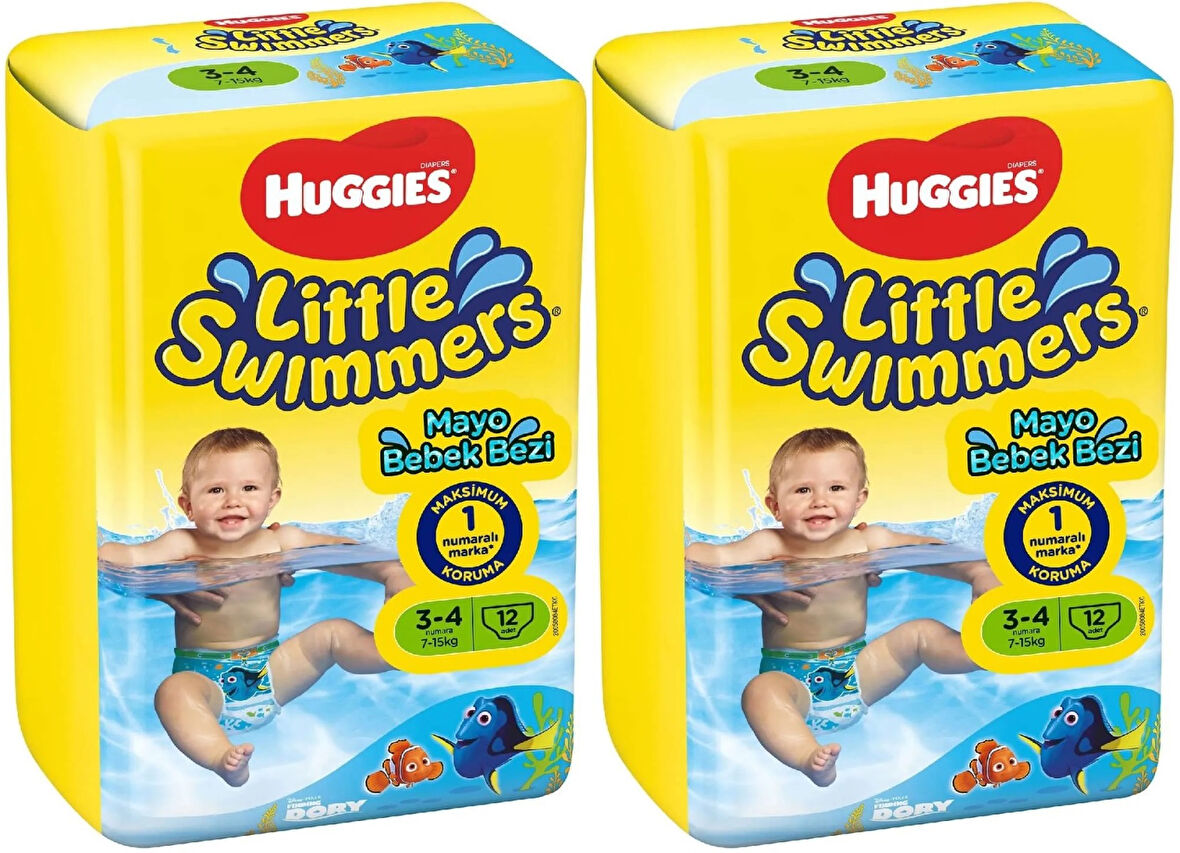 Huggıes Little Swımmers Mayo Bebek Bezi Beden:3-4 (7-15KG) 24 Adet (2PK*12)