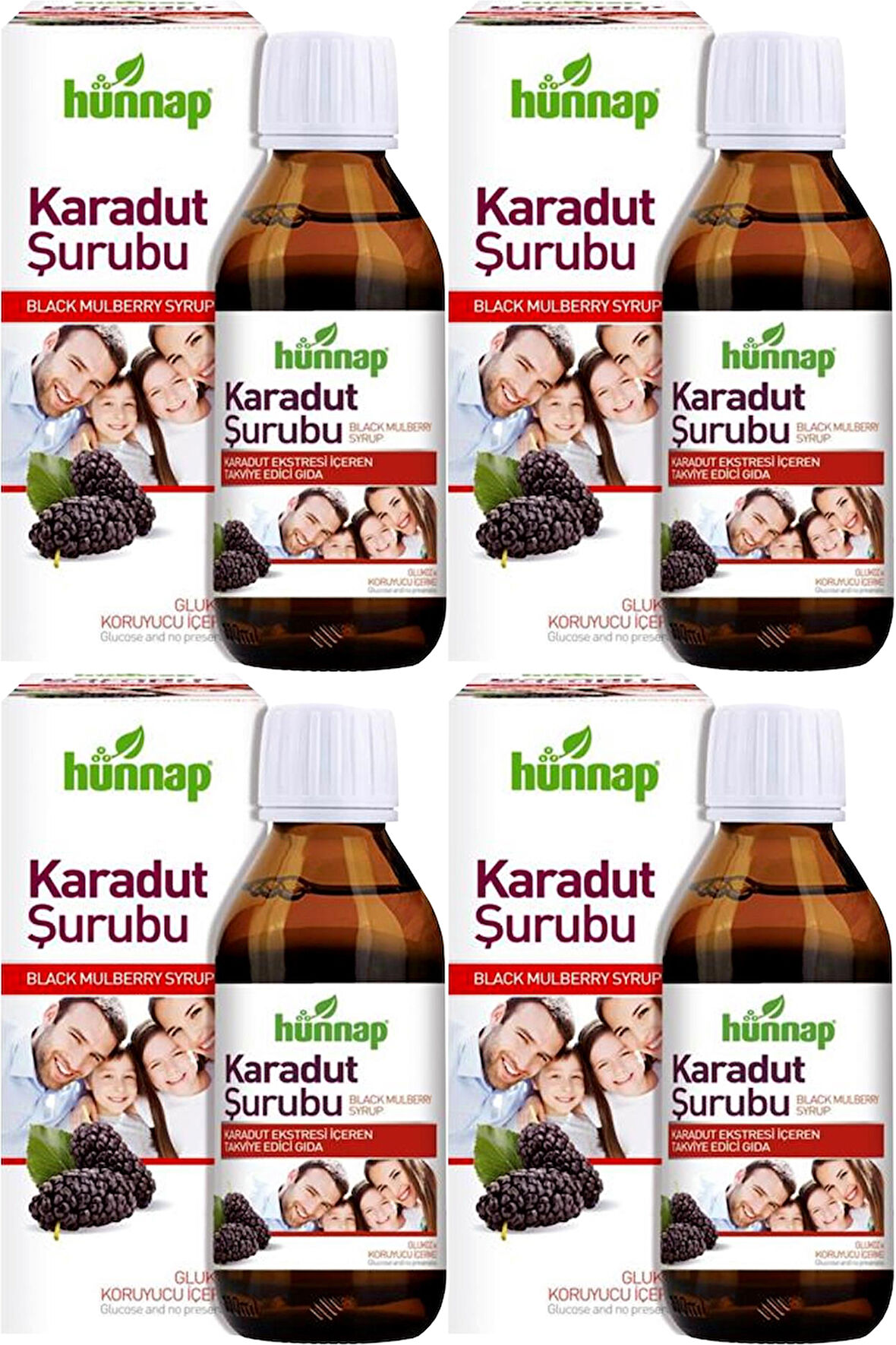 Hünnap Karadut Şurubu 50ML (4 Lü Set)