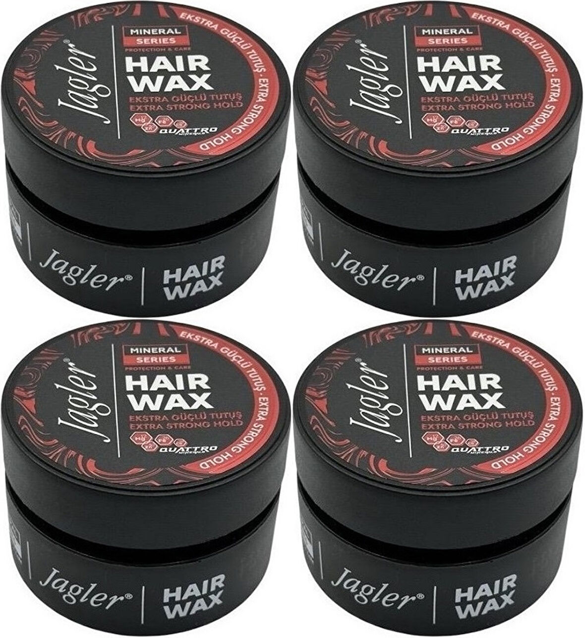 Jagler Süper Wax 150ML Extra Strong hold - Ekstra Güçlü Tutuş (4 Lü Set)