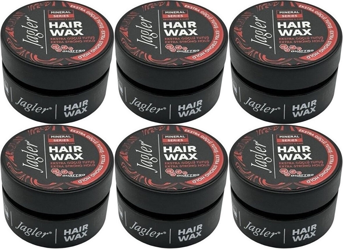 Jagler Süper Wax 150ML Extra Strong hold - Ekstra Güçlü Tutuş (6 Lı Set)