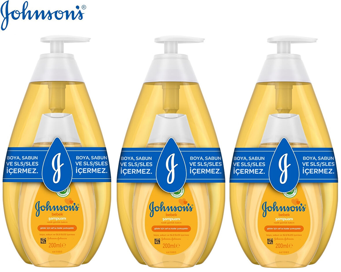Johnsons Baby Bebek Şampuanı Klasik 750ML+200 Hediye (3 Lü Set)