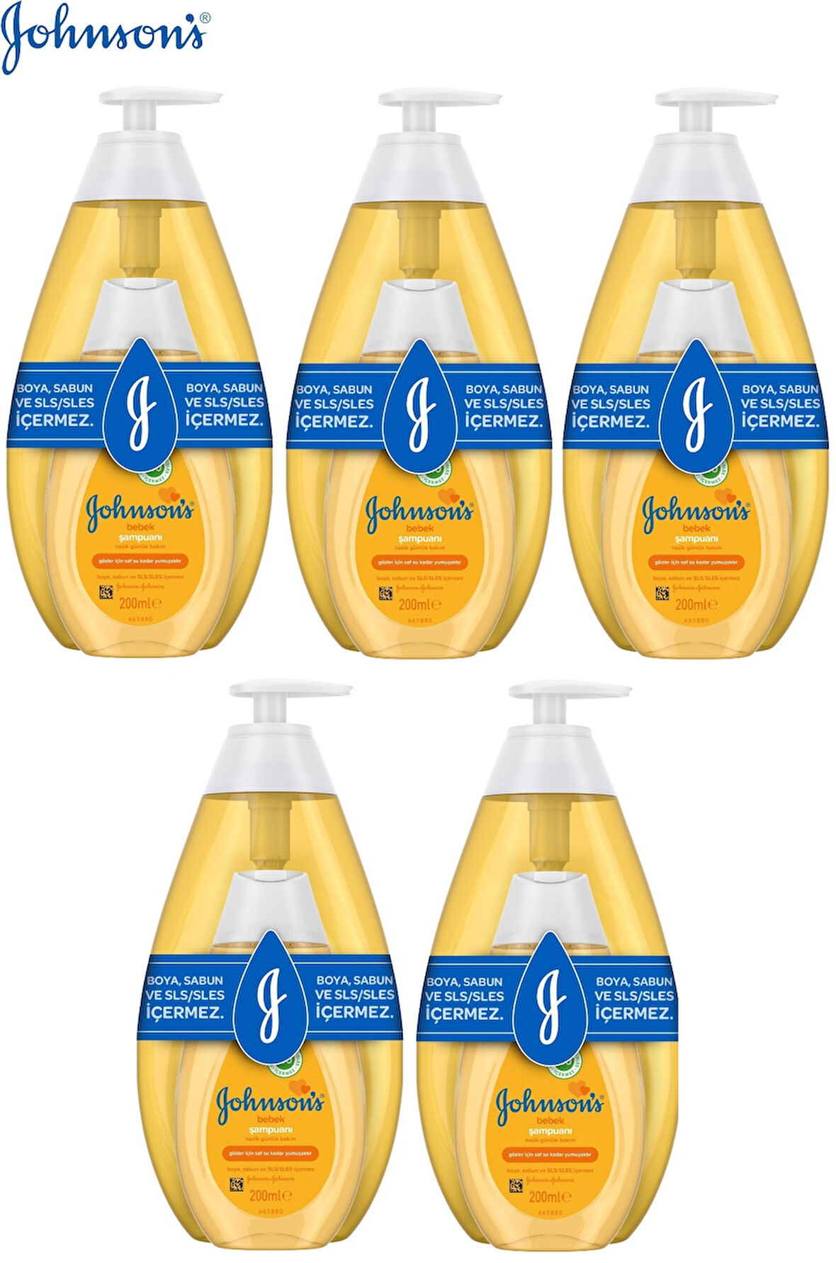 Johnsons Baby Bebek Şampuanı Klasik 750ML+200 Hediye (5 Li Set)