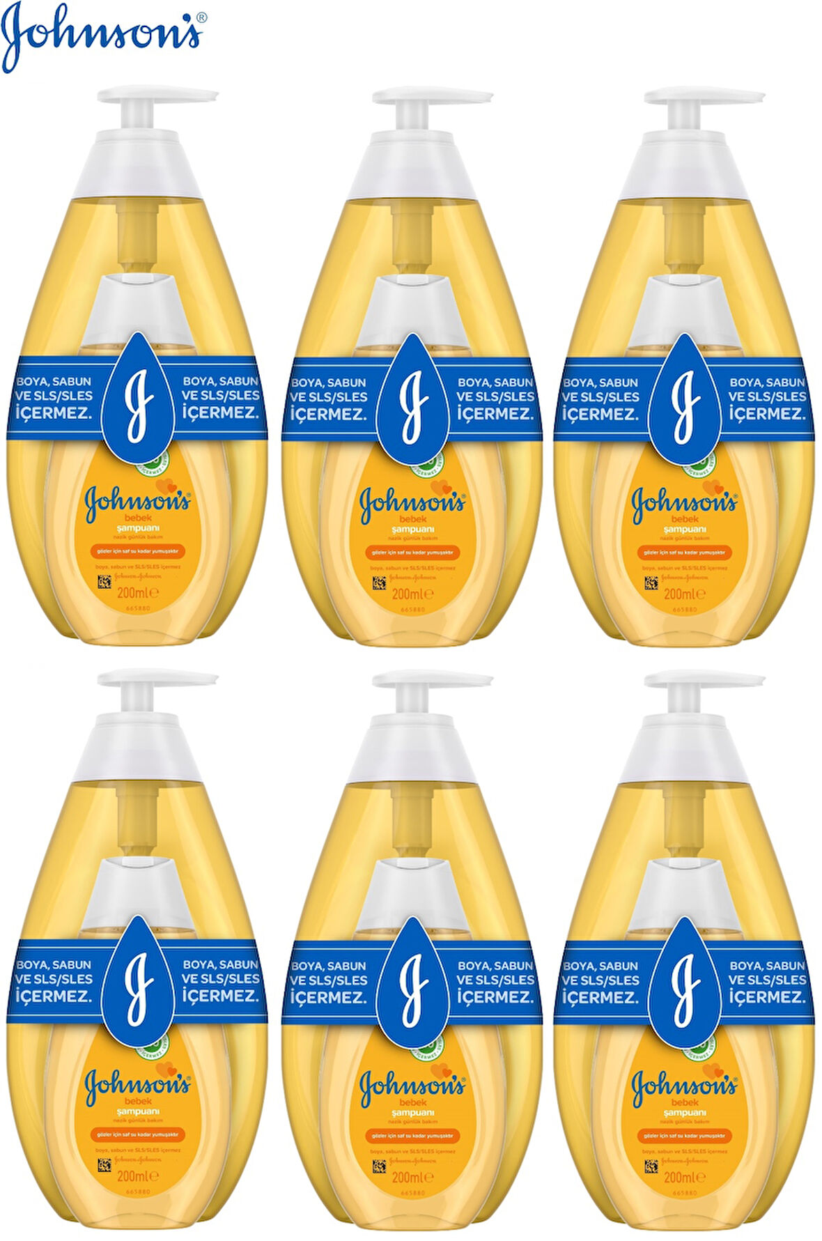 Johnsons Baby Bebek Şampuanı Klasik 750ML+200 Hediye (6 Lı Set)