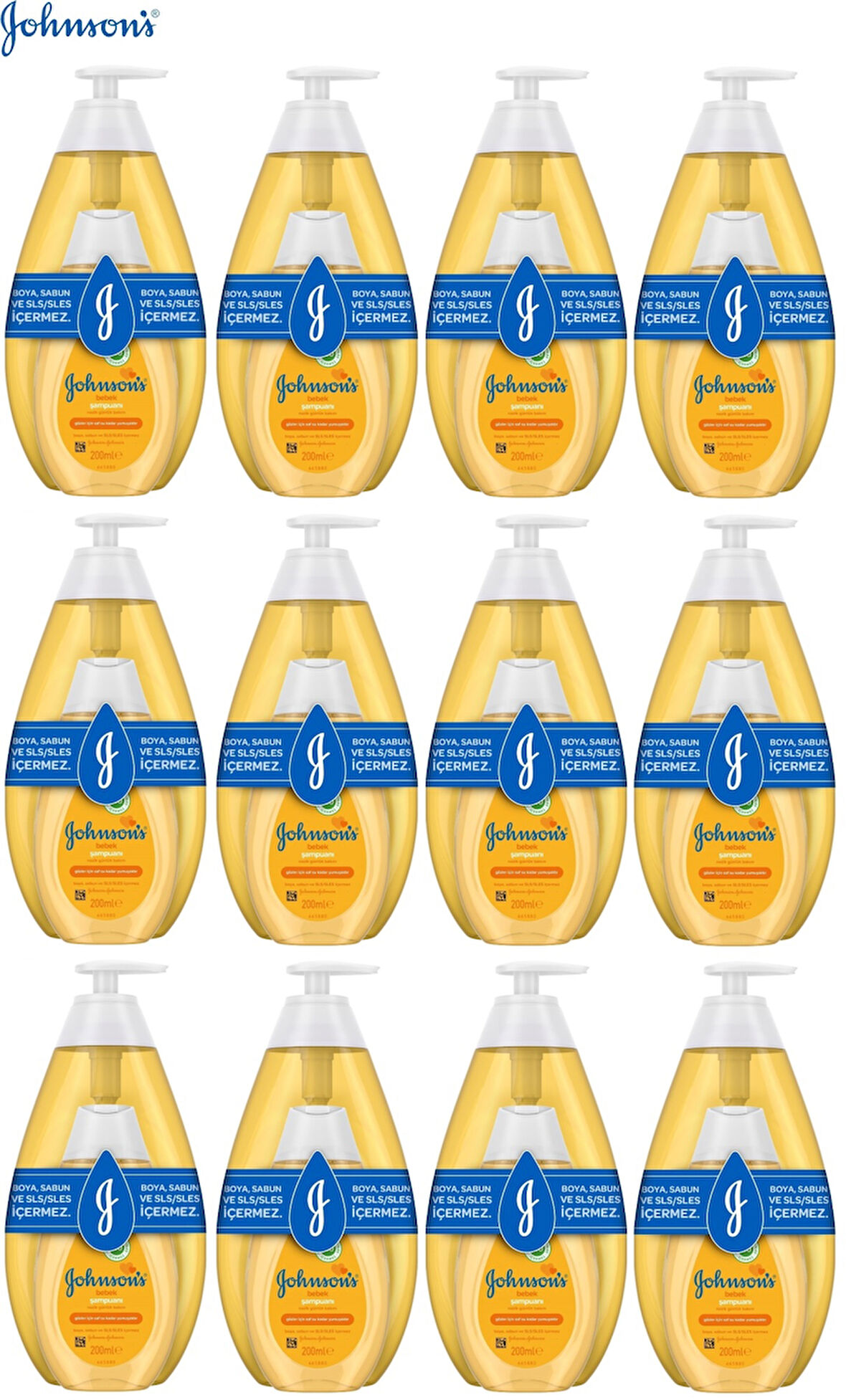 Johnsons Baby Bebek Şampuanı Klasik 750ML+200 Hediye (12 Li Set)