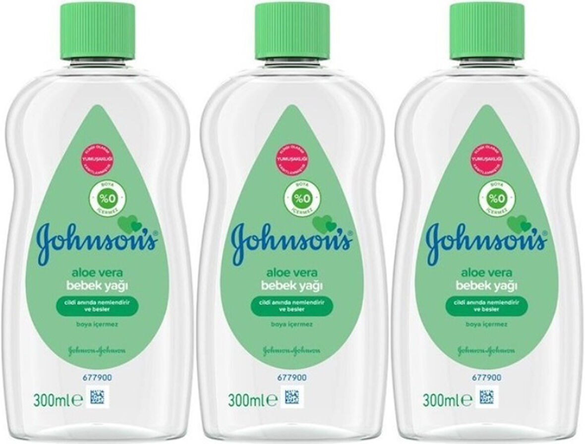 Johnsons Baby Bebek Yağı 300ML Aleo Vera (3 Lü Set)