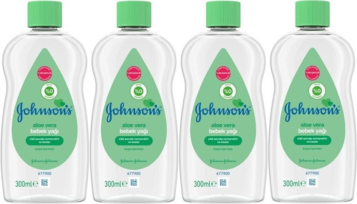 Johnsons Baby Bebek Yağı 300ML Aleo Vera (4 Lü Set)