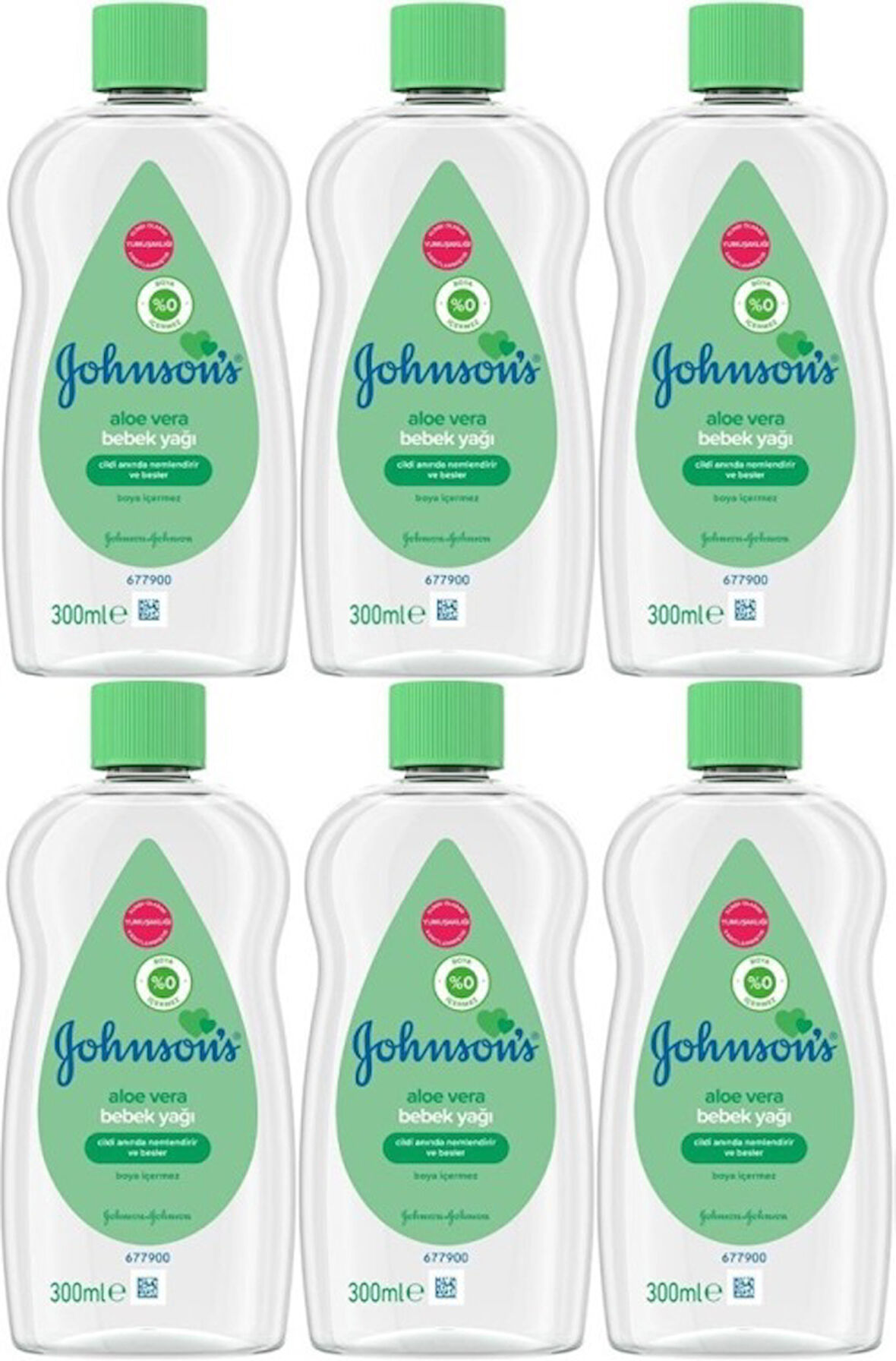 Johnsons Baby Bebek Yağı 300ML Aleo Vera (6 Lı Set)