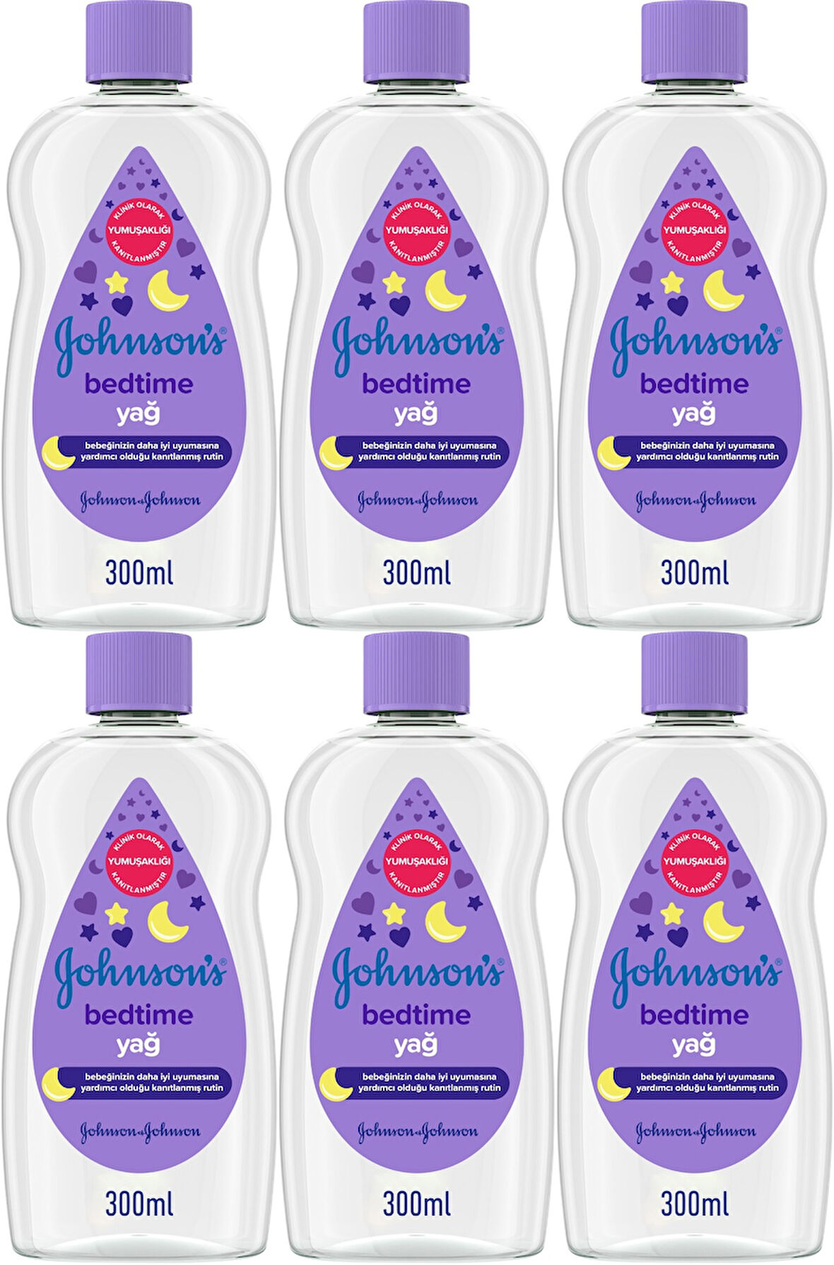 Johnsons Baby Bebek Yağı 300ML Bedtime (Uyku Rutini) (6 Lı Set)