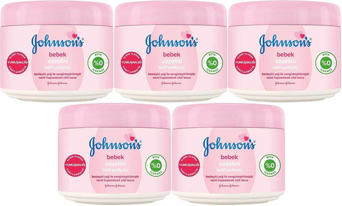 Johnsons Baby Bebek Vazelini Hafif Parfümlü 100ML (5 Li Set)