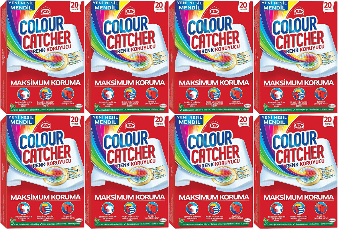 K2R Colour Catcher Renk Koruyucu Mendil 160 Lı Ekonomik Pk (8PK*20)