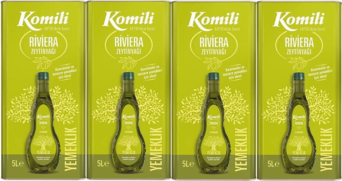 Komili Zeytinyağı 15LT Riviera (Teneke) (4PK*5LT)