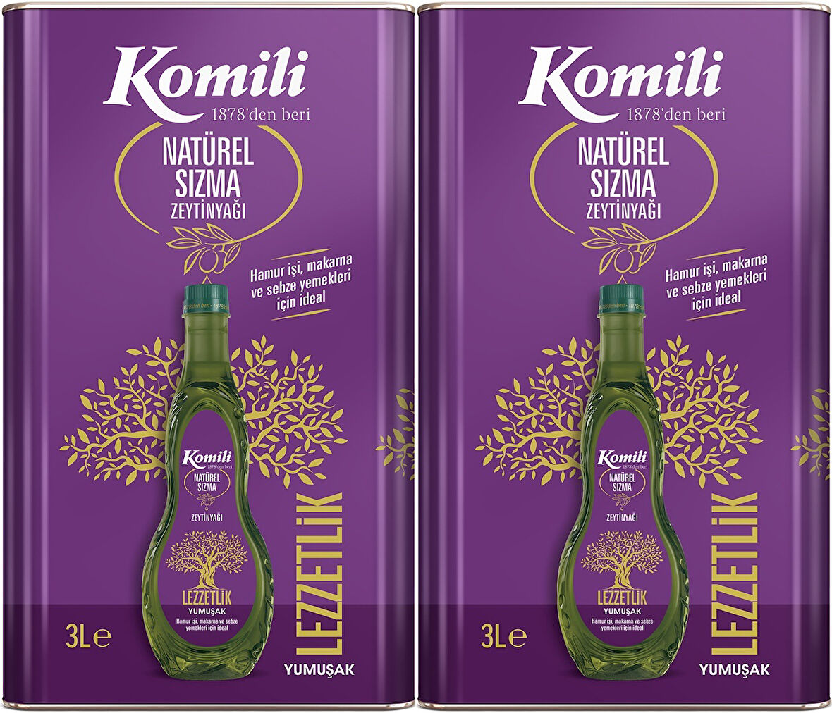 Komili Zeytinyağı 6LT Natural Ege Sızması (Teneke) (2PK*3LT)