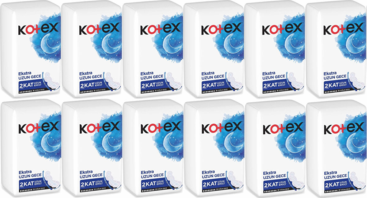 Kotex Hijyenik Ped Ekstra Uzun Gece 108 Li Set (12PK*9)