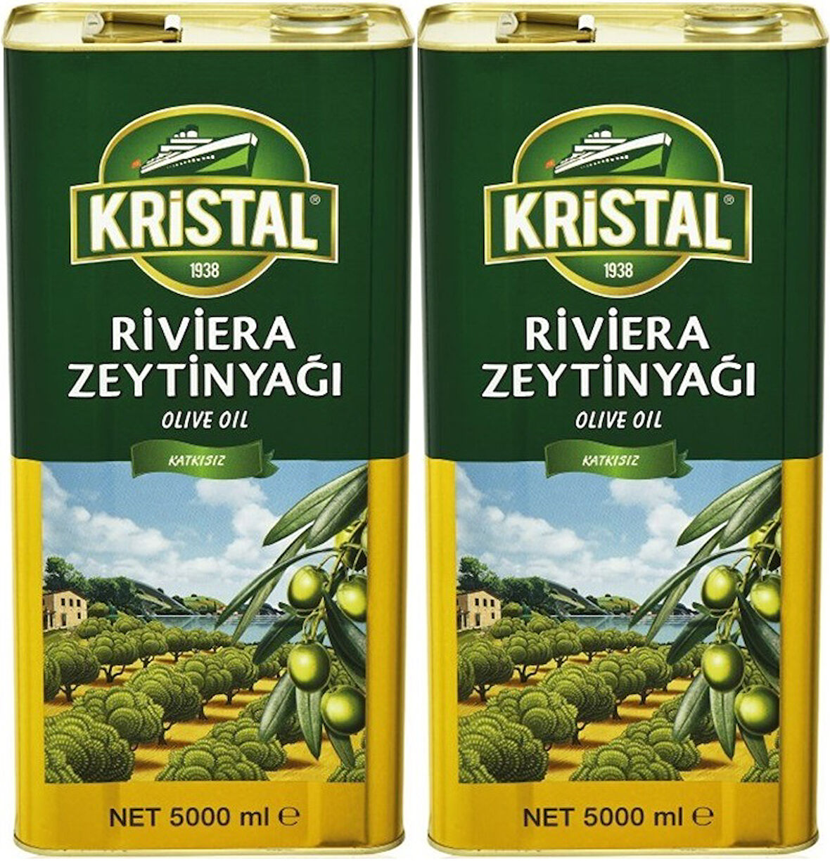 Kristal Zeytinyağı 10LT Riviera (Teneke) (2PK*5LT)