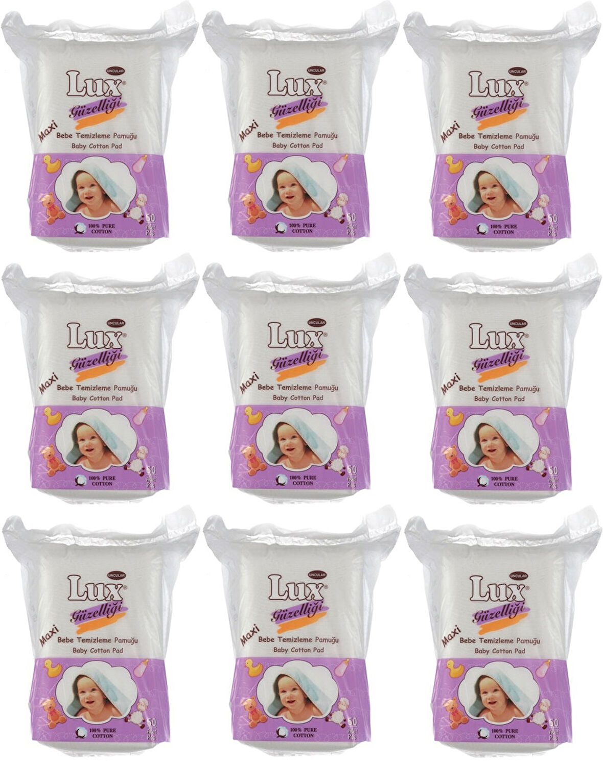Lüx Bebek Temizleme Pamuğu 540 Adet (9Pk*60)
