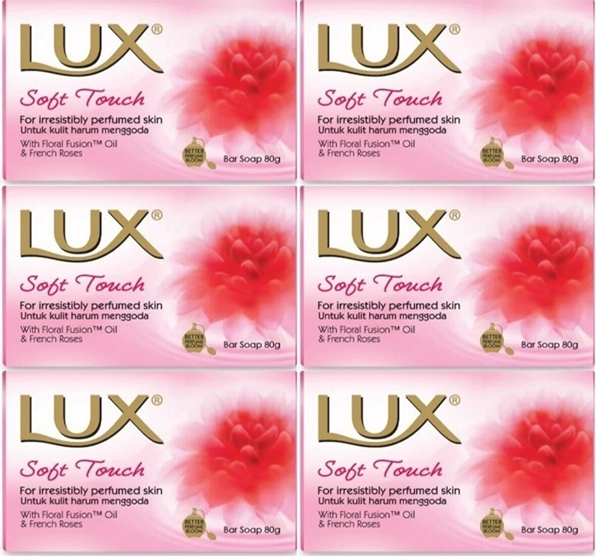 Lux Sabun 80GR Soft Touch (Yumuşak Dokunuş) (6 Lı Set)