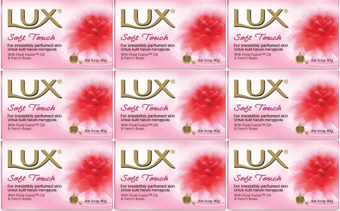 Lux Sabun 80GR Soft Touch (Yumuşak Dokunuş) (9 Lu Set)