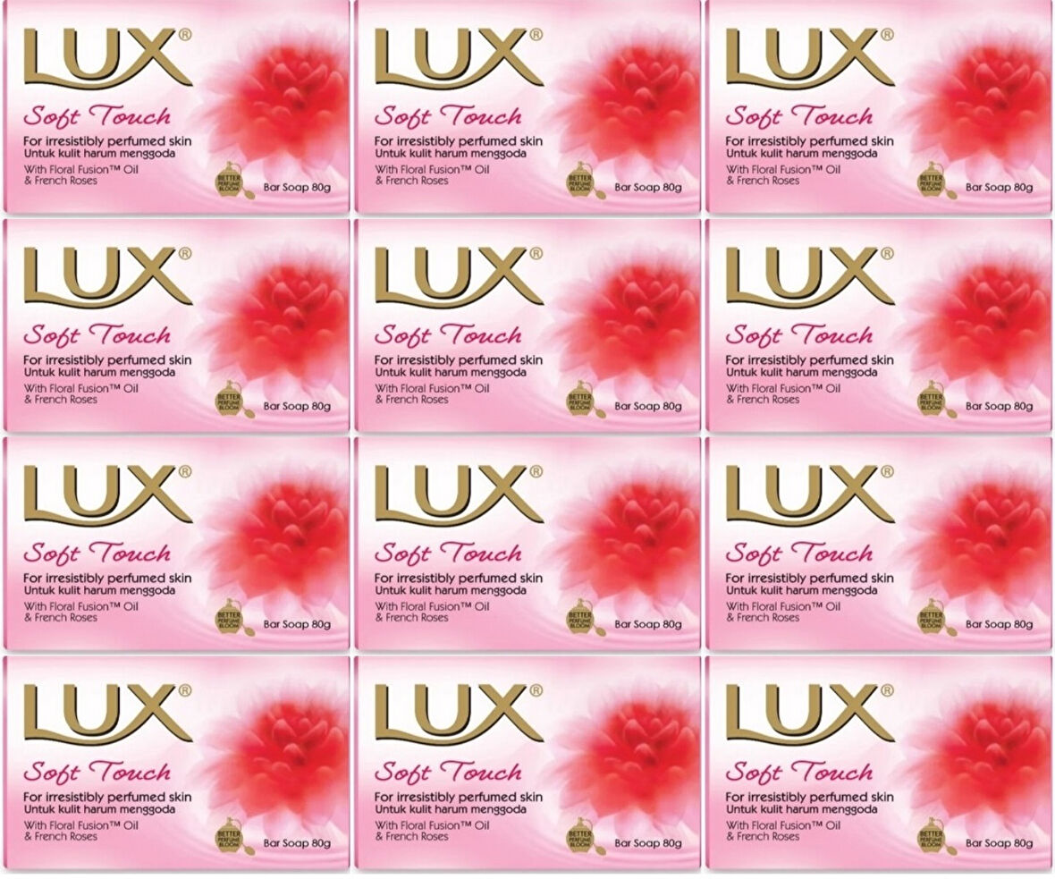 Lux Sabun 80GR Soft Touch (Yumuşak Dokunuş) (12 Li Set)
