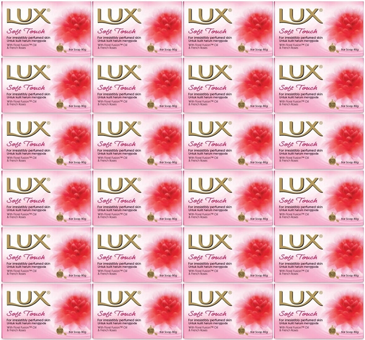 Lux Sabun 80GR Soft Touch (Yumuşak Dokunuş) (24 Lü Set)