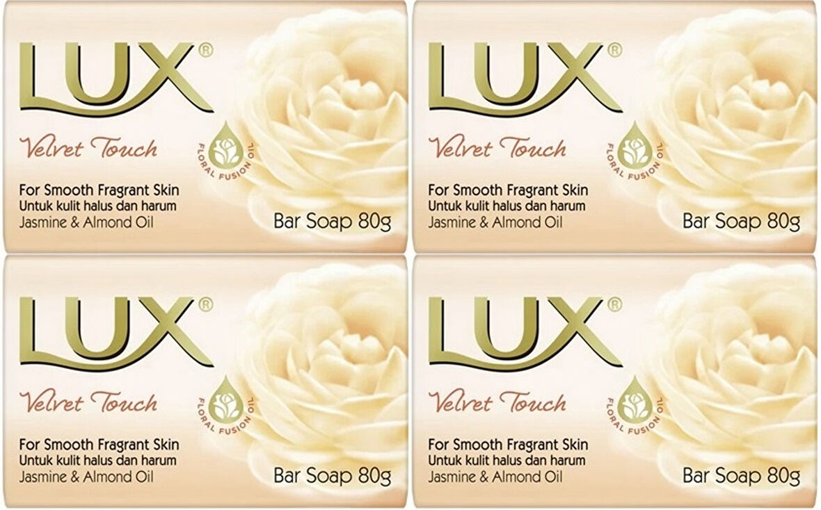 Lux Sabun 80GR Velvet Touch (Kadife Dokunuş) (4 Lü Set)
