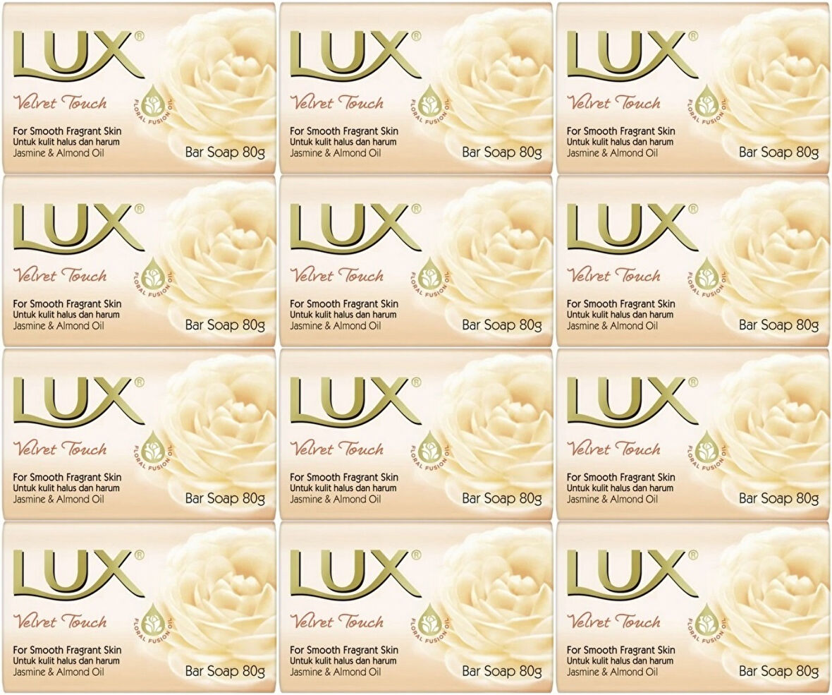 Lux Sabun 80GR Velvet Touch (Kadife Dokunuş) (12 Li Set)